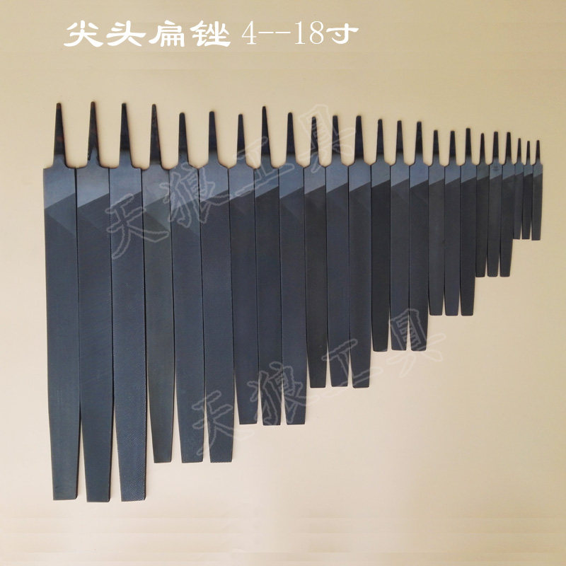 Direct sales pointed flat file coarse tooth medium tooth fine tooth flat file 100-450mm fitter file Metal file steel file