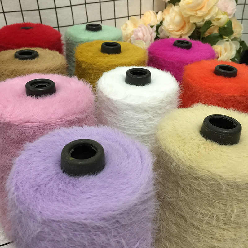仿貂绒毛线 宝宝线双面绒貂绒线diy手编中粗围巾披肩外套线棒针线详情1