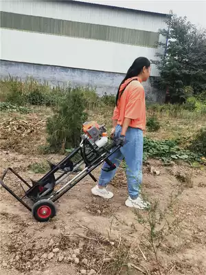 New product small drilling machine rack nesting machine species sapling hole drilling machine cement pile ground drilling hand-pushing eye machine