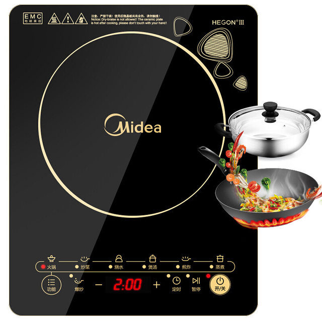 Midea/Midea WK2102 ຫມໍ້ຫຸງຕົ້ມຍໍາໃນເຮືອນ stir-fry smart touch screen multi-function hot pot pot pot stove ແທ້ຈິງ