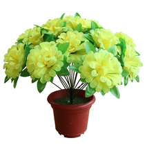 Simulation flower 18 chrysanthemum bouquet Qing Ming flower on grave flower sacrifice mausoleum burial flower sweep the tomb for false flowers