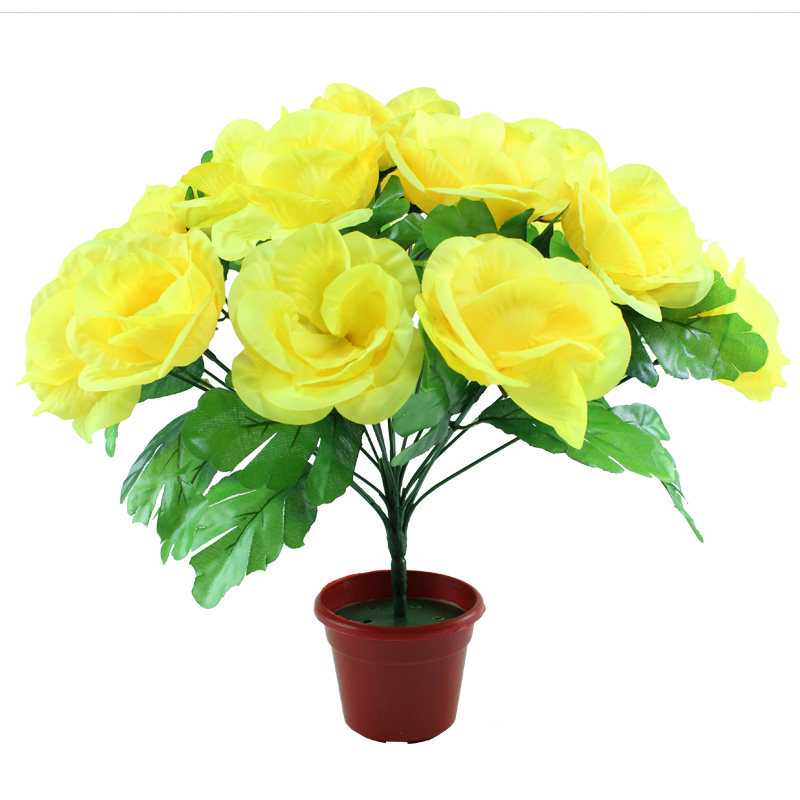 Silk flower rose to beam 18 head fake bouquet emulation flower sweeping tombs floral floral flower arrangements for flowers and flowers to put flowers