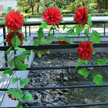 Simulation Chrysanthemum flower vine Qingming flower chain plastic vine cemetery cemetery hanging flower sacrifice flower hanging wall