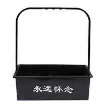 Plastic flower basket Qing flower sacrifice blossom basket black forever miss flower pot simulation flowers flowers flowers flower flower box