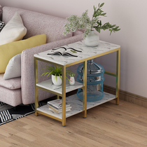 ins Creative small coffee table Living room side sofa side cabinet Modern simple corner rectangular tea table gap storage