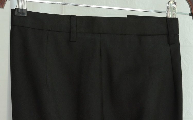 Демисезонные шерстяные черные штаны, свободный прямой крой 