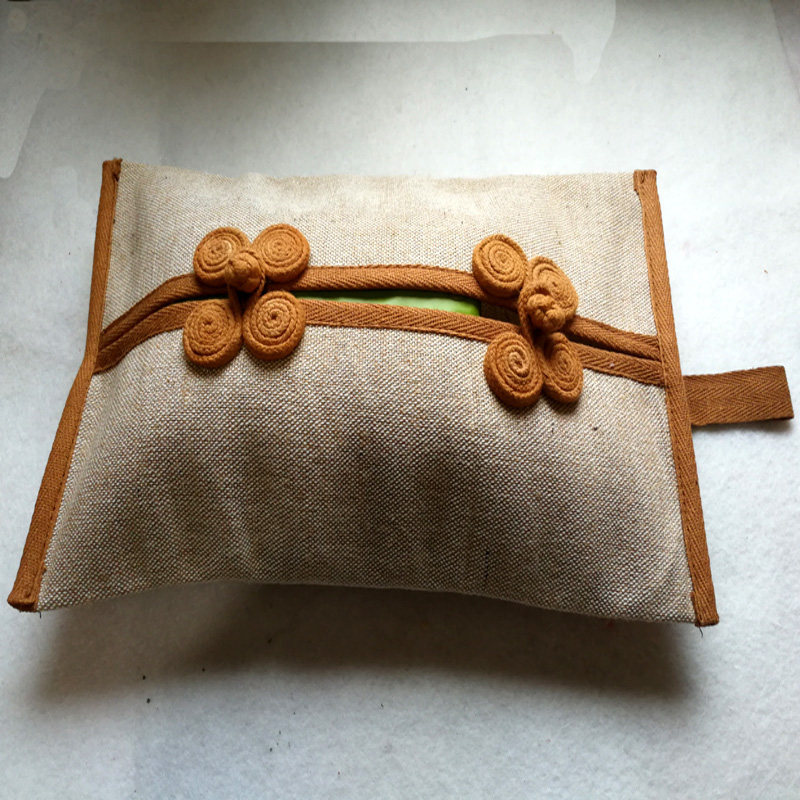 Home Mounted On-board Tissue Paper Bag Chinese Cloth Art Tea Bag Dry Goods Scarf Gift Packaging Box Wall-mounted Debris containing bag-Taobao