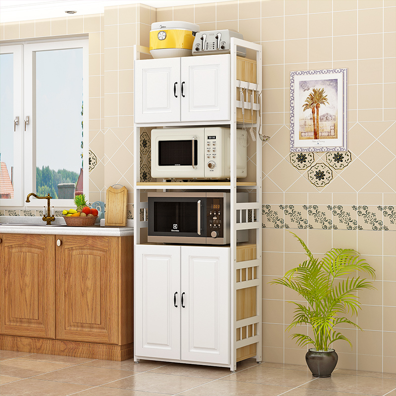 6-Layer Large-Capacity Kitchen Storage Rack Microwave Oven Rack Kitchen Appliances Restaurant Dish Cabinet Storage Rack