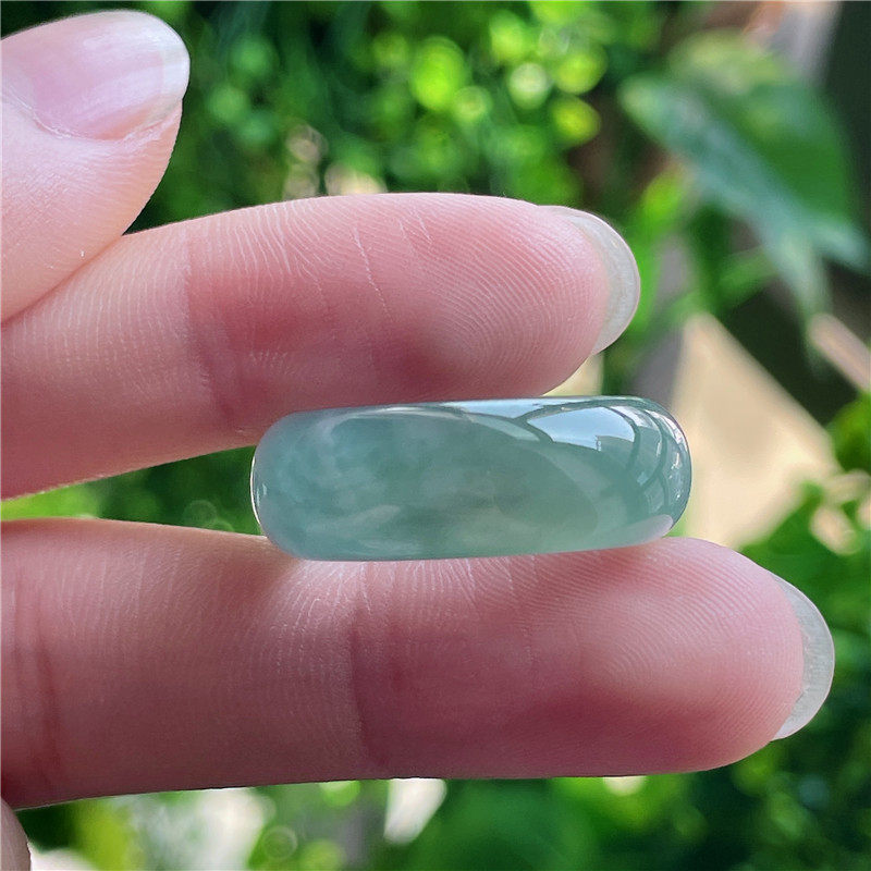 New product in September Hongyu Jadeite Ice Waxy Seed Underwater Exquisite Finger Ring Authentic A Product Q90911