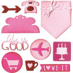 Sizzix Dies 661526 Planner Page Icons Gadget Cut plate Set of 10