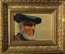 Huangshi Fort Western furniture Old oil painting French antique oil painting About 1920 Oil painting of people