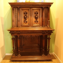 19th century French made Walnut literary review style small side cabinet European antique furniture Western furniture