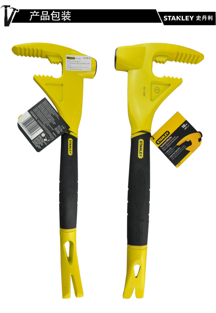 Молотки-гвоздодёры 史丹利多功能锤消防锤进口铁撬棒羊角大锤子破拆重型铁榔头