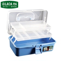 Old a household large portable multi-function art car hardware toolbox Plastic box storage box Nail box