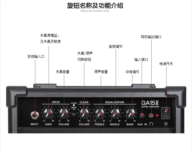 Yamaha Yamaha GA15II điện guitar bass âm thanh loa điện hộp chơi âm thanh gốc méo trộn - Loa loa