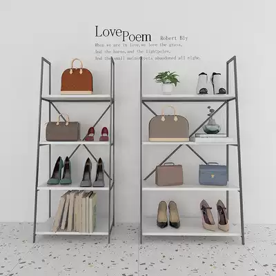 Simple clothing store decoration bag rack multi-layer creative trapezoidal shoe shop shoe rack display rack women's clothing store display props