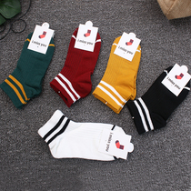 103 Japanese retro sports socks womens summer boat socks Cotton socks Summer thin breathable Korean version of invisible shallow mouth socks