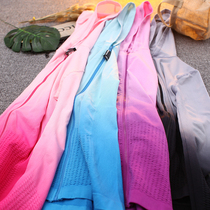 103 sports jacket womens autumn and winter tight casual thin fitness top hooded zipper running quick-drying yoga suit