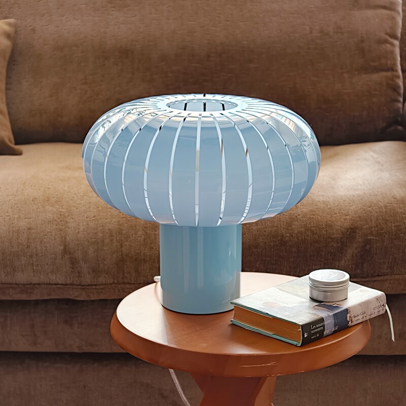 Italian Designer Hollow Mushroom Table Lamp Bedroom Bedside Nordic Living Room Study Decorative Light and Shadow Lamp Dopamine
