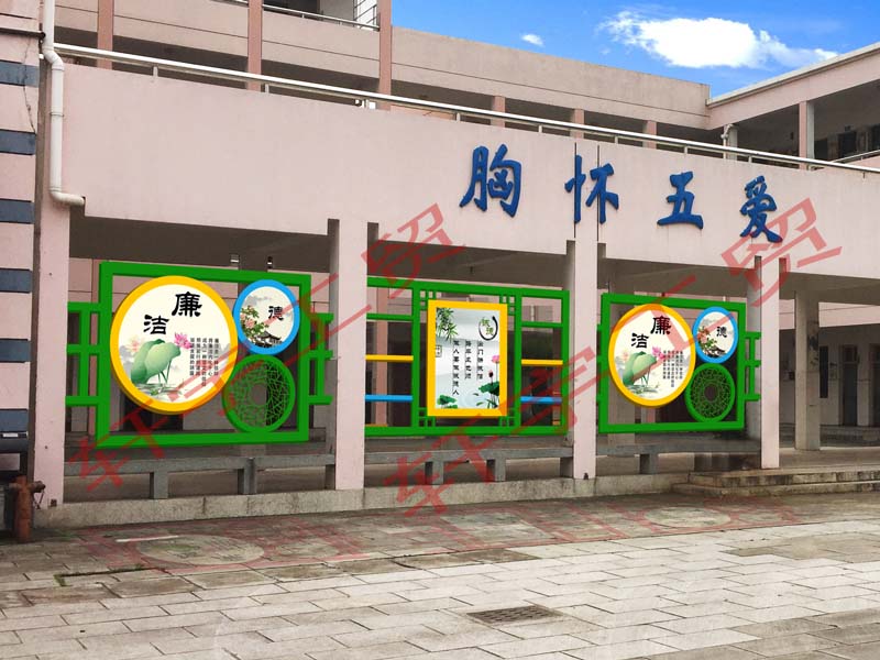 Factory custom stainless steel publicity bar Publicity window Campus publicity bar Display bar Bulletin board Bulletin board