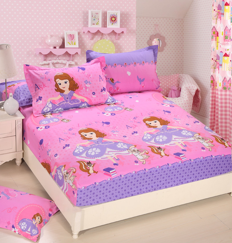 Hong Kong size children cartoon cotton bed hat single double cotton bed hat cotton mattress set custom Queen