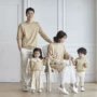 Hàn Quốc 2019 xuân mới bố mẹ-con mặc ngoại khí mẹ và con gái mẹ con bé 100 ngày tuổi bố mẹ-con - Trang phục dành cho cha mẹ và con shop quần áo trẻ em đẹp