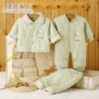 Bộ quần áo cotton cotton màu sắc hộp quà tặng cotton phù hợp với hộp quà tặng sơ sinh mùa xuân và mùa thu ấm áp cho bé đồ sơ sinh cho bé gái