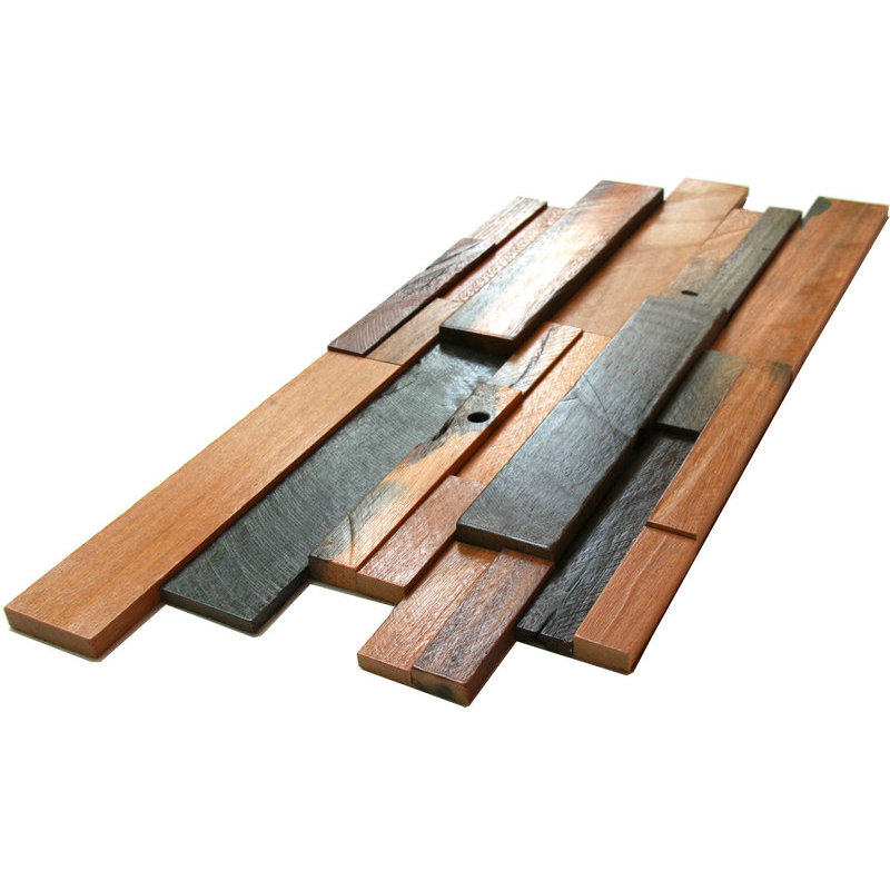 Old boat TV Background Wall Interior Handling Room Building Material Solid Wooden Mosaic Decoration Bar