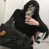 FF-Future Girl — универсальная и стильная сумка двойного назначения из мягкой кожи большой вместимости с диагональной подмышкой, новый стиль, черный и серый цвет.