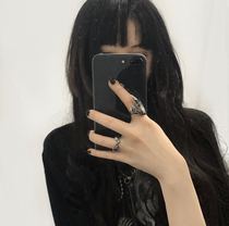 Heteroscope-Shaped-Skull-Ring-Titanium Steel-Ring