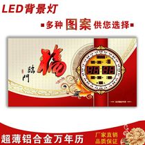 Factory direct sales LED frameless painting fashion digital perpetual calendar electronic wall clock living room desk calendar calendar clock