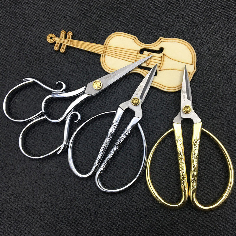 Gold Da Day Beauty Mini Small Scissors Stainless Steel Dragon Crested Sheared Pocket Alloy Scissors Sharp Cut Paper Home Scissors