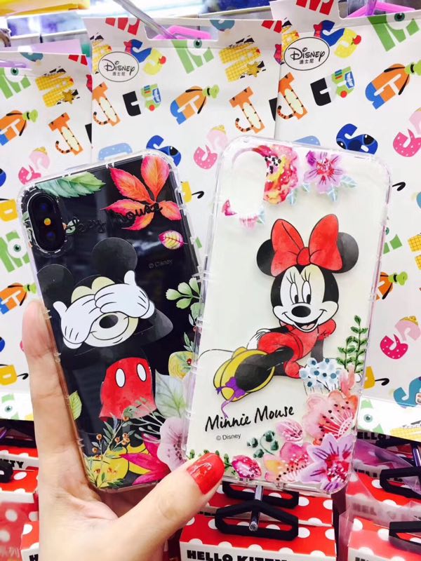 Disney Air Cushion Transparent TPU Soft Back Cover Case for Apple iPhone X