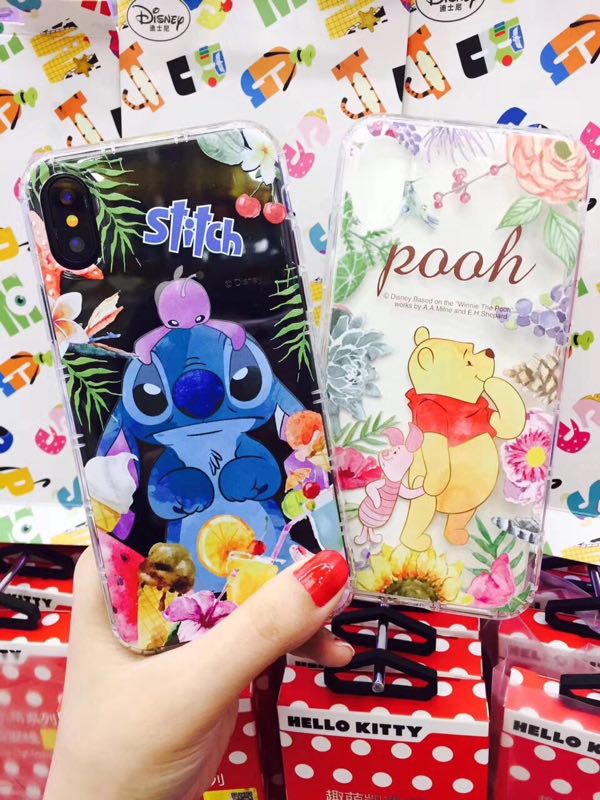 Disney Air Cushion Transparent TPU Soft Back Cover Case for Apple iPhone X
