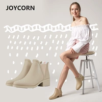 Joy Corn mùa xuân mưa khởi động nữ ống ngắn cao su dành cho người lớn matte Châu Âu và Mỹ chống trượt Chelsea mưa khởi động giày không thấm nước mua bọc giày đi mưa ở đâu