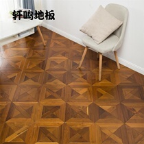 Multi-layer composite solid wood flooring home bedroom art parquet floor heating Myanmar teak primary color 15mm Factory Direct
