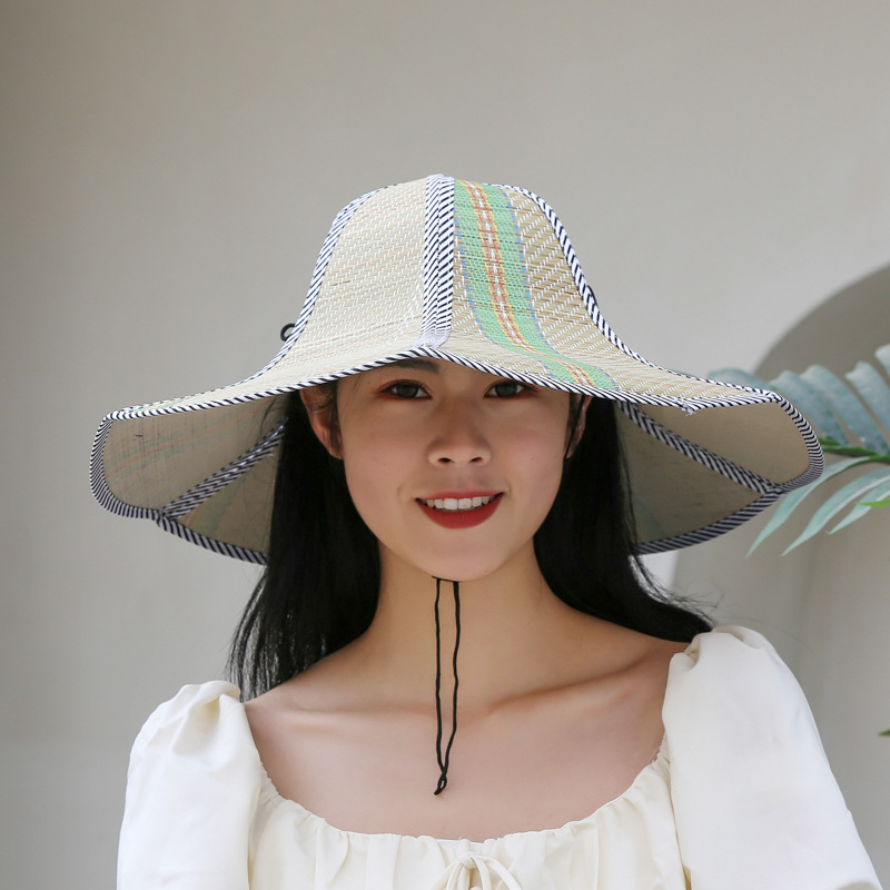 Women's Summer Fan-Shaped Hat, Foldable, Hot-Selling, Middle-Aged and Elderly Hat, Men's Hat, Fishing Farmer's Straw Hat, Sunshade 2026