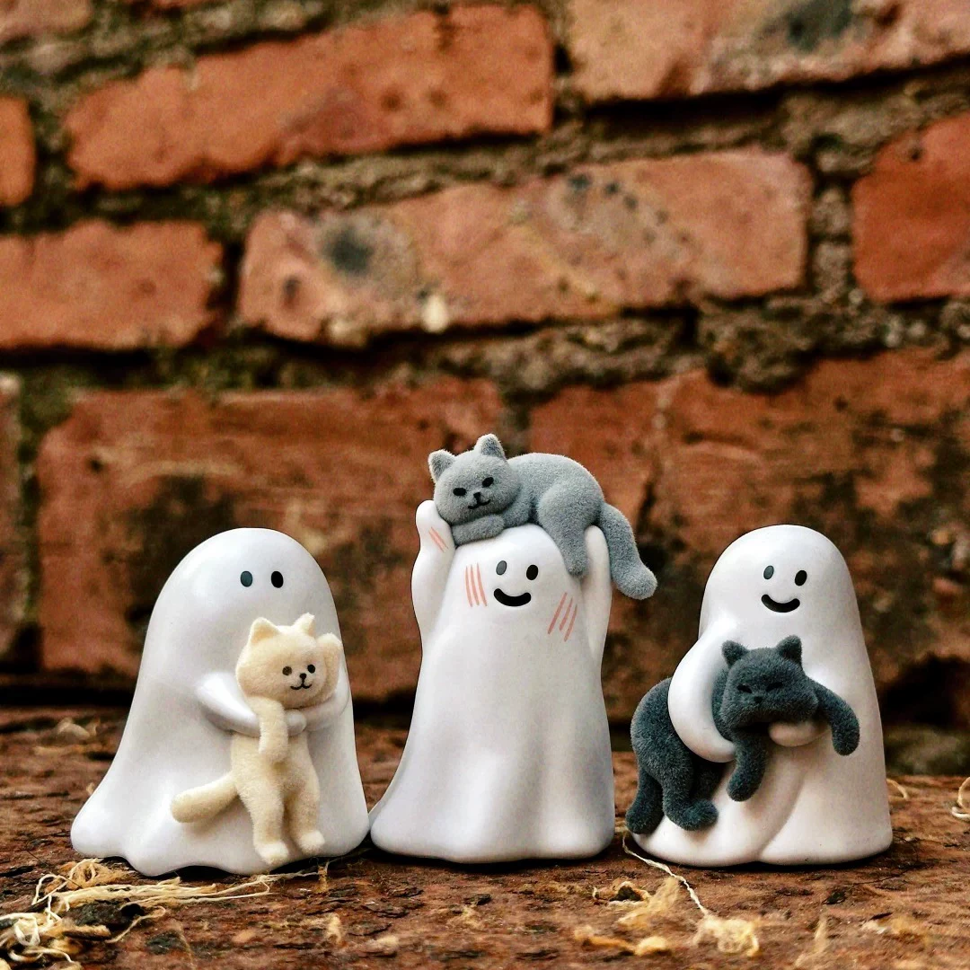Настоящие 52TOYS маленький призрак показывает твою кошку слеп-бокс модель мини светящийся декоративный шарм подарок для женщин