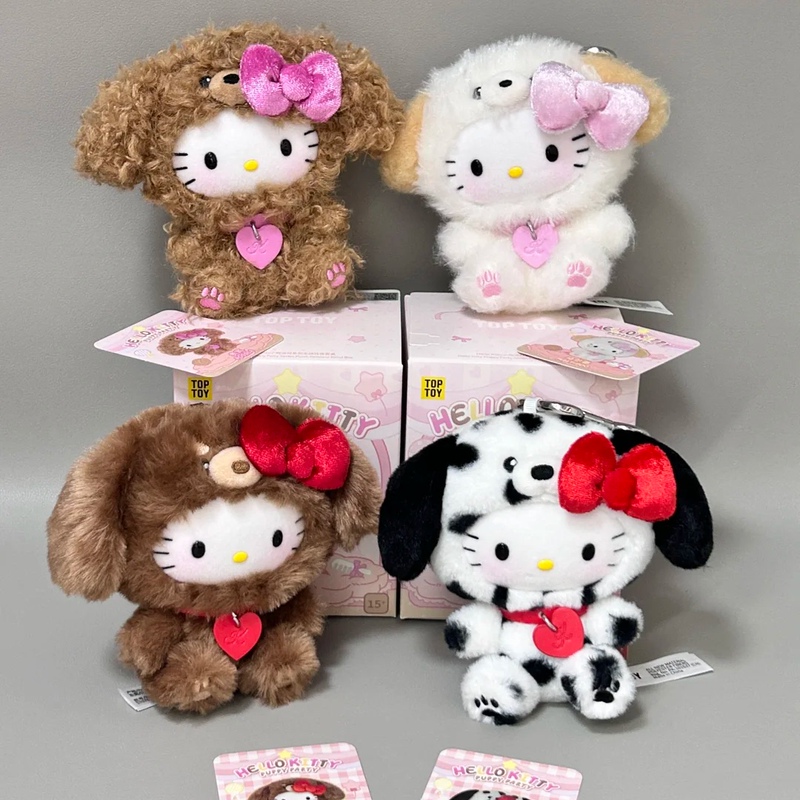 Authentic Toptoy Zhao Lusi Same Style Hello Kitty Puppy Party Series Plush Blind Box Trendy Toy Figure