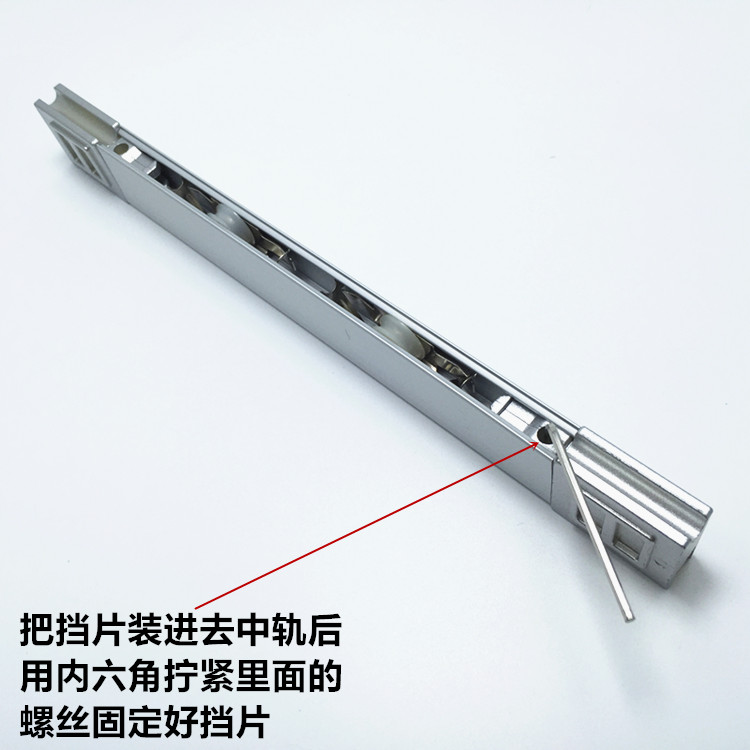 Tủ trưng bày kính 5mm mới trượt cửa tủ kệ sách trượt kính trượt cửa kính ba mảnh theo dõi - Buồng tủ vải quần áo