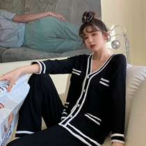 Simple and steady ~ mystical elegance S F Elizaba pure cotton pyjamas woman spring and autumn long sleeves small scents with sweet and beautiful