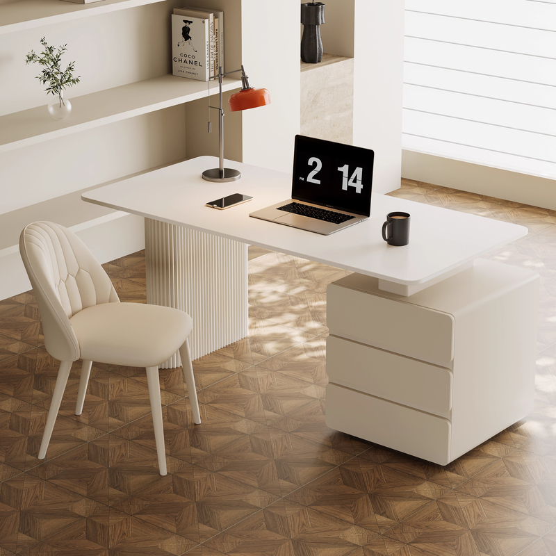Slate Desk Computer Desk for Bedroom Home Use 2025 New Cream Rectangular Table Office Desk Simple Modern