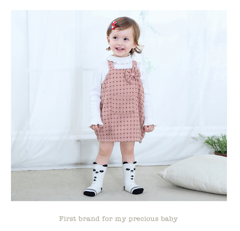 Vớ trẻ em mùa thu và mùa đông cotton dày ấm áp nam và nữ trẻ em vớ dài ống bé sàn chống trượt 01-3 tuổi tất bàn cho bé