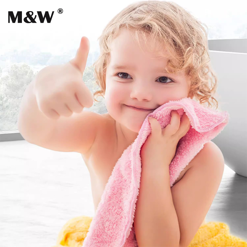 Wowpin Cochlear Face Towel Absorbent Pure Color Quick-Drying Non-Shedding Kidsren's Towel Bath Towel