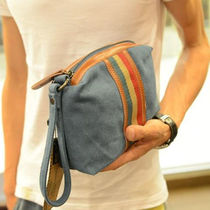 New Korean handbag mens and womens clutch canvas womens casual clutch trendy portable small bag mobile phone change