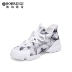 Boer Qiqi 2019 mới giản dị dày đáy tăng cho nữ mùa hè vớ thoáng khí giày cao giày thể thao - Giày cao gót giày thể thao trắng nữ Giày cao gót