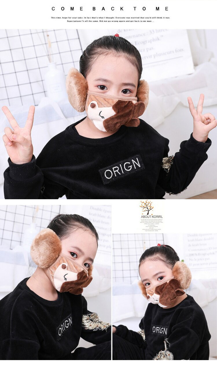 Утепленная милая удерживающая тепло медицинская маска, в корейском стиле 