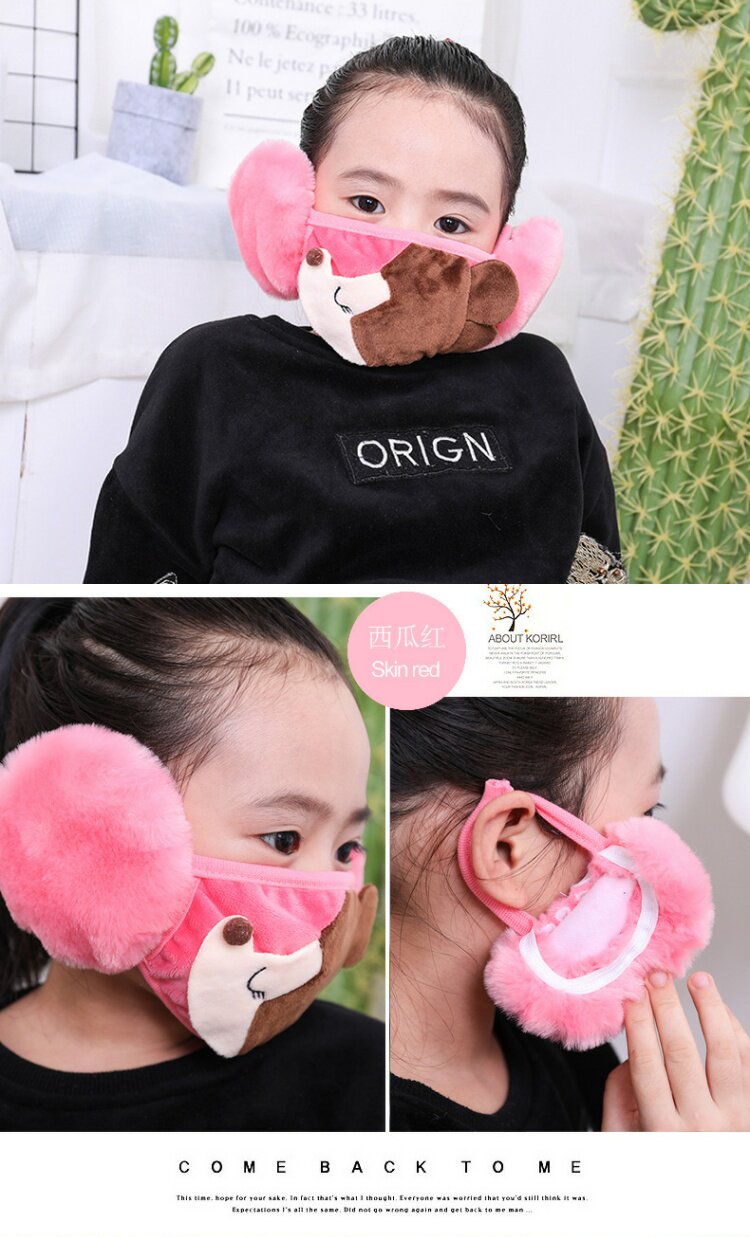 Утепленная милая удерживающая тепло медицинская маска, в корейском стиле 