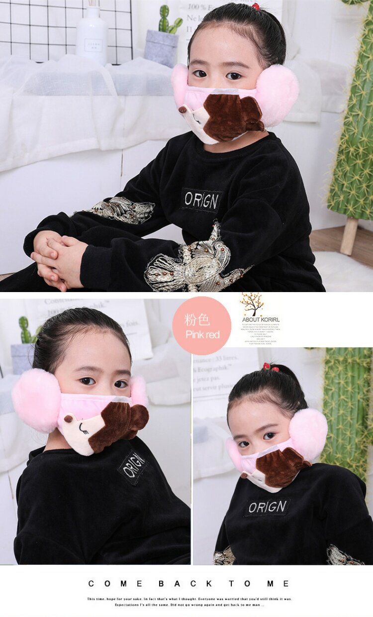 Утепленная милая удерживающая тепло медицинская маска, в корейском стиле 