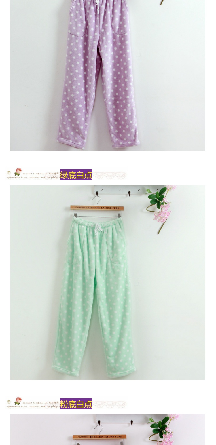 Mùa thu và mùa đông quần flannel của phụ nữ cộng với quần nhung dày thường mặc quần nhung san hô ấm cộng với phân bón XL quần nhà quần đũi nam